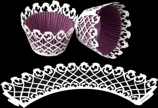 CUPCAKE KENAR DANTELİ - GENİŞ DANTEL BEYAZ - 10 ADET - Image 1