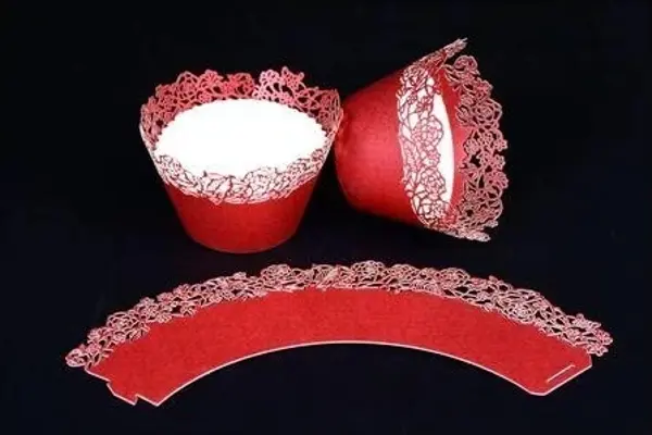 CUPCAKE KENAR DANTELİ - GÜL KIRMIZI - Image 1