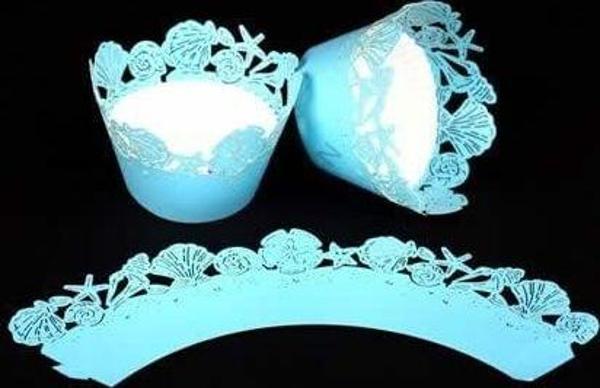 CUPCAKE KENAR DANTELİ - İSTİRİDYE MAVİ - Image 1