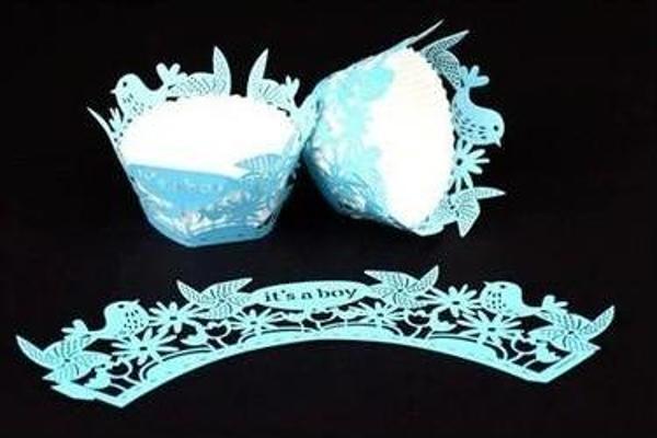 CUPCAKE KENAR DANTELİ - IT'S A BOY MAVİ - Image 1