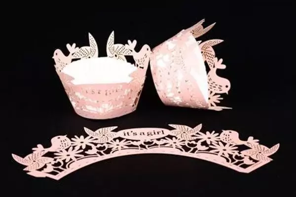 CUPCAKE KENAR DANTELİ - IT'S A GIRL PEMBE - Image 1