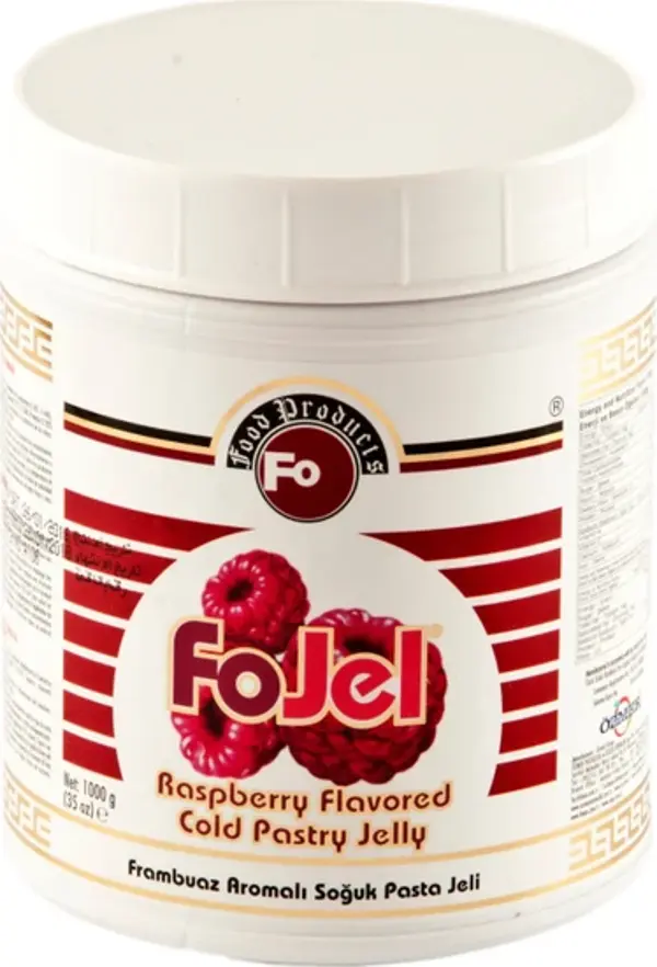 FRAMBUAZ Aromalı Bitkisel Dekoratif Soğuk Pasta Jeli 1 KG. Fo Marka - Image 1