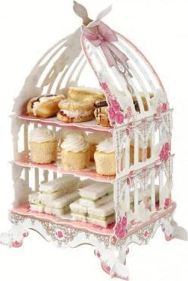 KARTON CUPCAKE STAND PEMBE KAFES MODELİ - Image 1