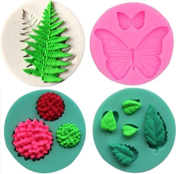 KELEBEK-YAPRAK-ÇİÇEK SİLİKON KALIP SET 4 PARÇA - Image 1