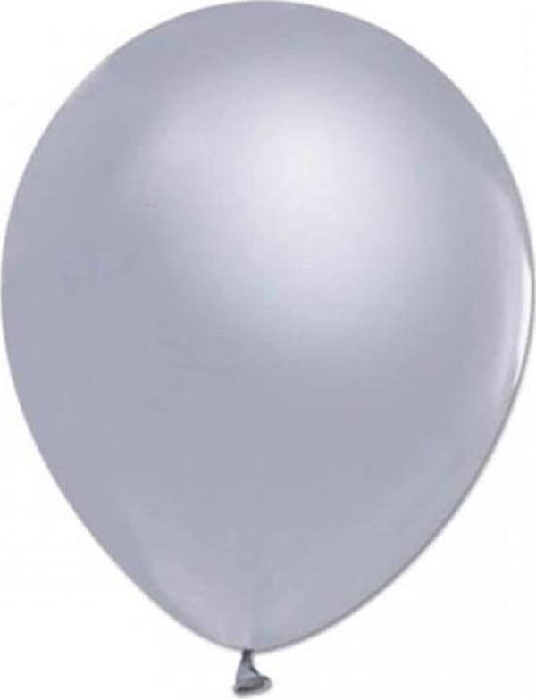 METALİK BALON BEYAZ 10 ADET - Image 1