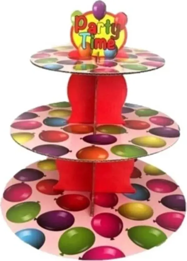 MYEBI KARTON CUPCAKE STANDI BALON DESENLİ - Image 1