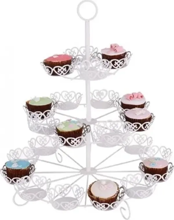 METAL CUPCAKE STANDI 3 KATLI / 24'LÜ - Image 1