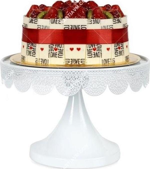 METAL CUPCAKE STANDI BEYAZ - Image 1