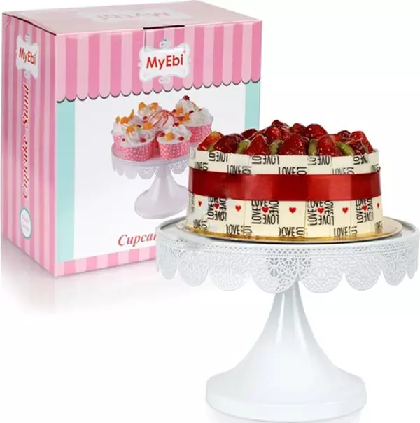 METAL CUPCAKE STANDI BEYAZ - Image 1