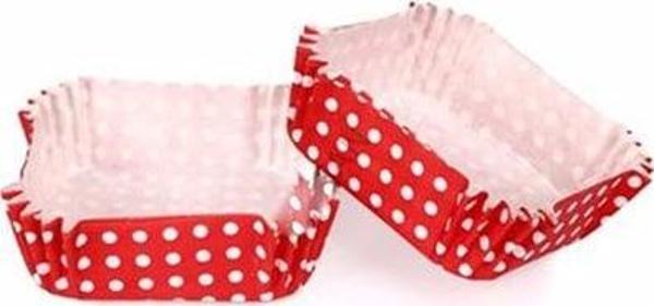 PET KAPSÜL 80*80 MM - KIRMIZI PUANTİYE (KARE) 100 ADET - Image 1