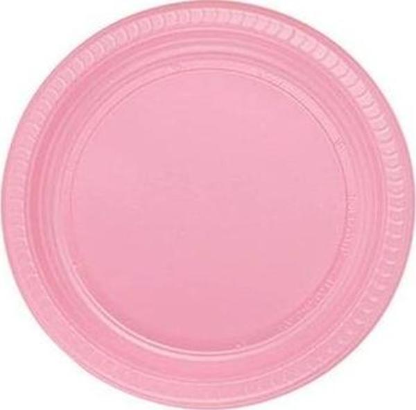 PLASTİK TABAK PEMBE 25 ADET 23cm. - Image 1