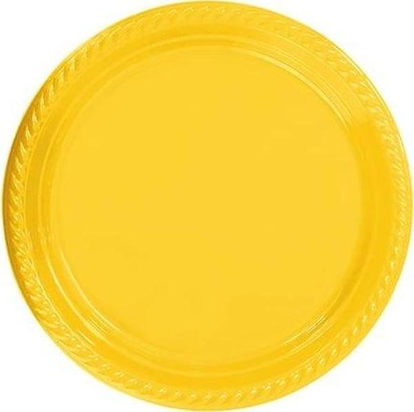 PLASTİK TABAK SARI 25 ADET 23cm. - Image 1