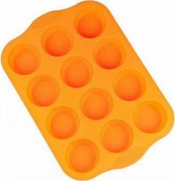 SİLİKON MUFFIN KALIBI 12'Lİ TURUNCU - Image 1