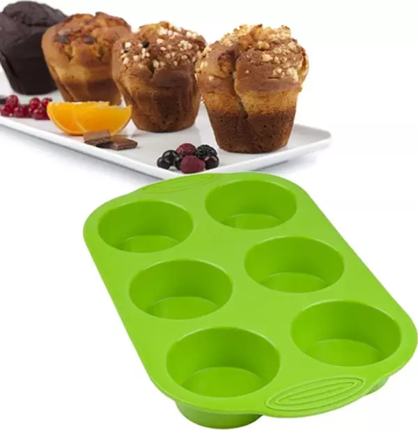 SİLİKON MUFFIN KALIBI 12'Lİ YEŞİL - Image 1