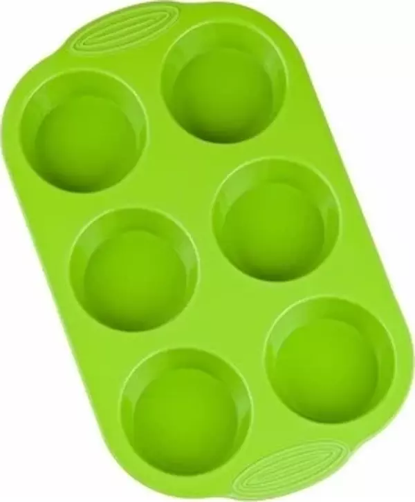 SİLİKON MUFFIN KALIBI 6'LI YEŞİL - Image 1