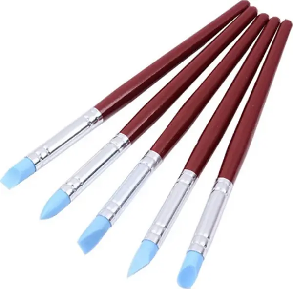 SİLİKON UÇLU FIRÇA SET 5 PARÇA - Image 1