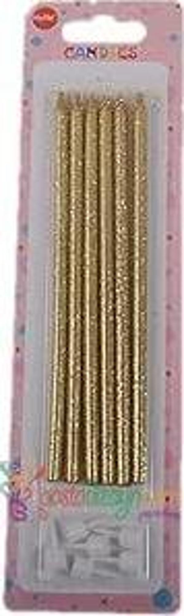SİMLİ MUM 14CM ALTIN RENK 6'LI SET - Image 1
