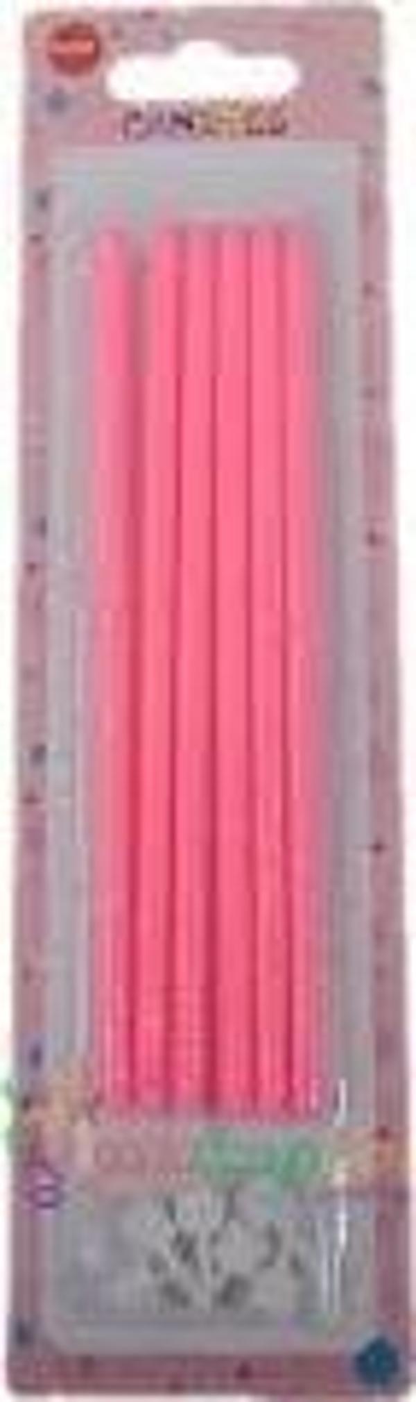 SİMLİ MUM 14CM PEMBE 6'LI SET - Image 1