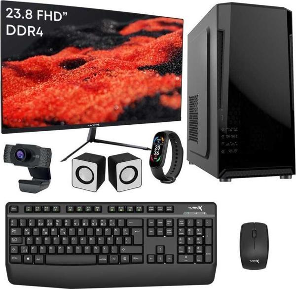 Turbox Tx5400 i3 7100 8GB DDR4 512GB M.2 NVMe SSD 23.8 inç FHD Monitör Masaüstü Ofis Bilgisayarı - Image 1