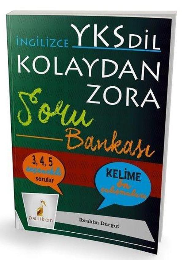 İngilizce YKS Dil Kolaydan Zora Soru Bankası - Pelikan Yayınları - Image 1