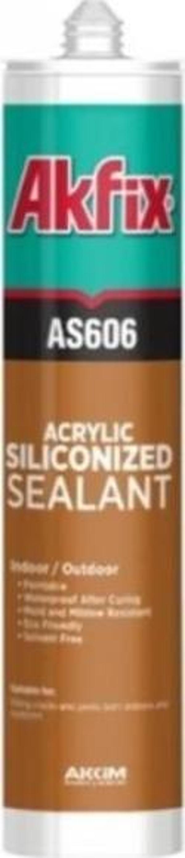 Akfix AS606 Silikonize Mastik Kahverengi 500 GR - Image 1
