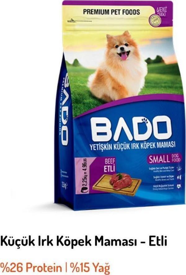 Bado Küçük Irk Sığır Etli Yetişkin Köpek Maması 2.25 KG - Image 1