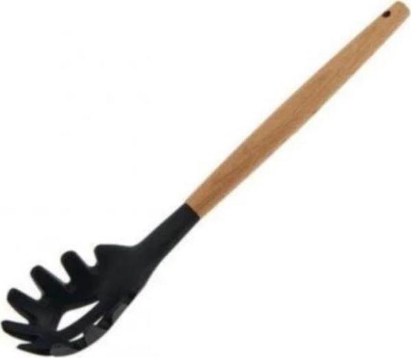 Bambu Silikon Spagetti Kepçesi Siyah - Image 1