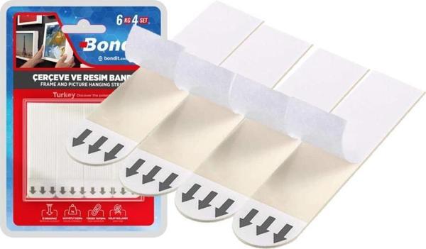 Bondit Cırtlı Resim Çerçeve Asma Bandı 4'lü - Image 1