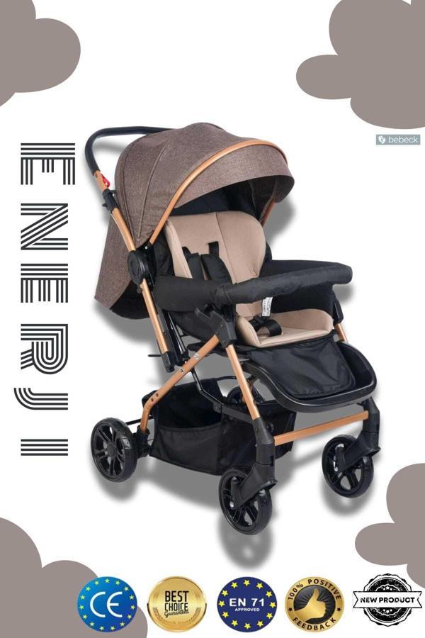 Bebeck Enerji Gold Çift Yönlü Bebek Arabası  Gold Şase - Image 1