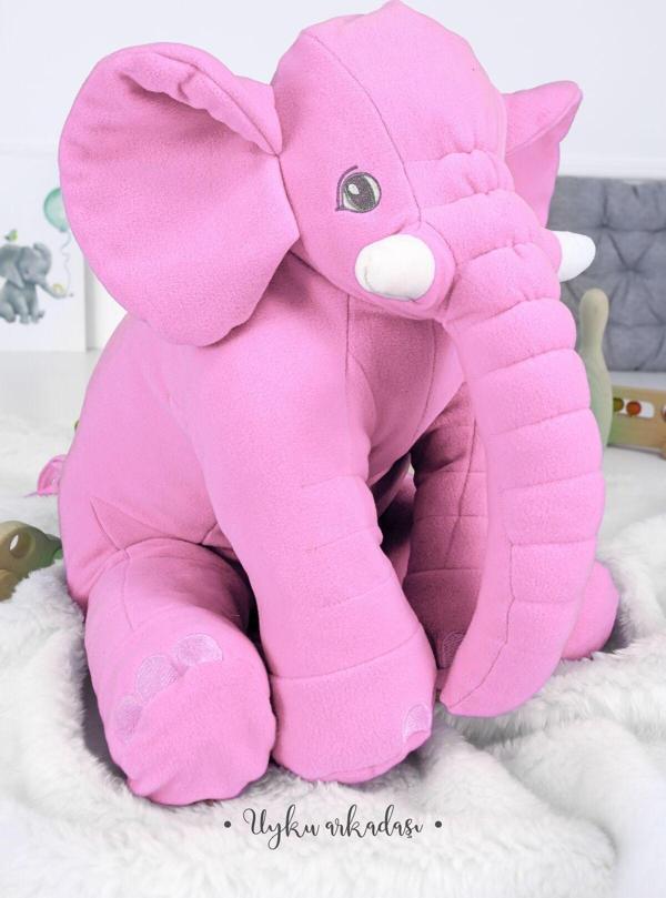 BEBEYATMAZ Uyku Arkadaşım Fil Pembe 60 Cm Jumbo Boy - Image 1