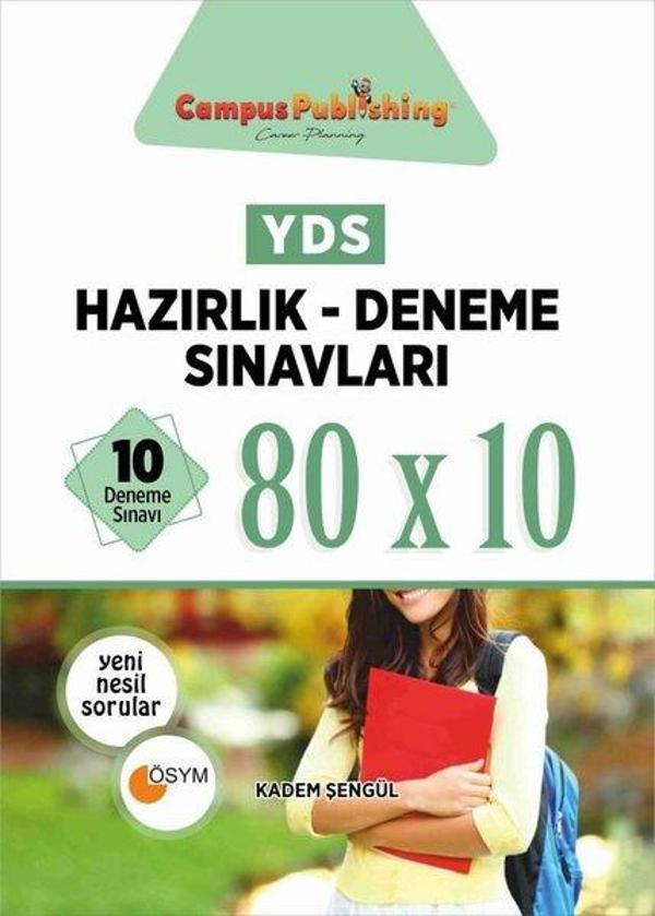 YDS Hazırlık-Deneme Sınavları 80 x 10 - 10 Deneme Sınavı - Campus Publishing - Image 1