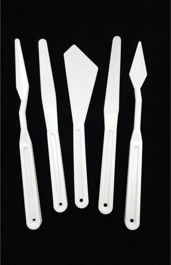 CRAFT HOBİ Resim Ve Heykel Çalışmaları Için 5Li Plastik Spatüll'A Seti Spatula - Image 1