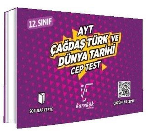 12.Sınıf AYT Çağdaş Türk ve Dünya Tarihi Cep Test - Karekök Eğitim Yayınları - Image 1