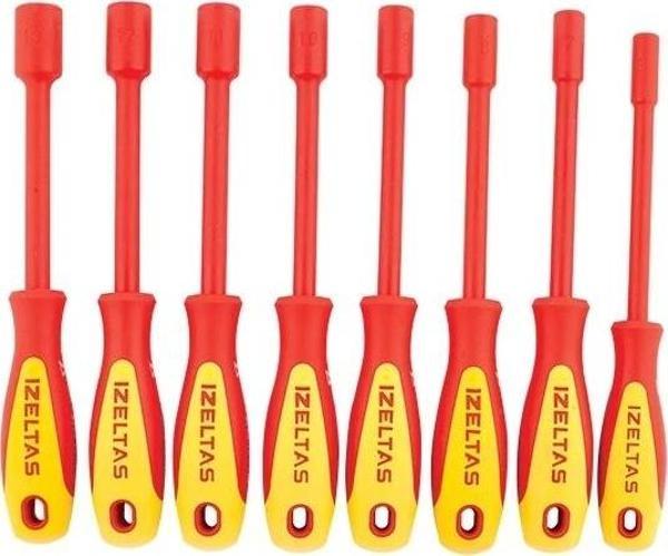 İzeltaş 4773008108 1000V Süngüsü İzoleli Lokma Uçlu Tornavida Takımı 8 Parça - Image 1