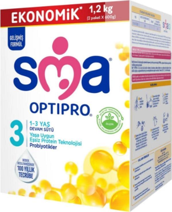 SMA Optipro 3 1- 3 Yaş Devam Sütü 1200 gr - Image 1