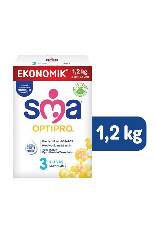 SMA Optipro 3 1- 3 Yaş Devam Sütü 1200 gr - Image 1