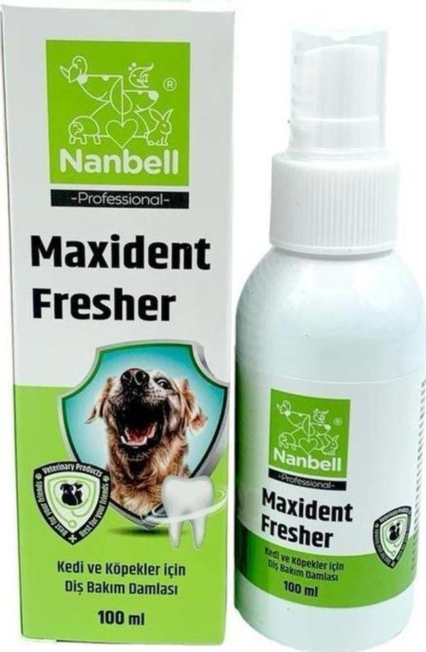 Nanbell Maxident Fresher Kedi Köpek Diş ve Ağız Sağlığı Solüsyonu 100Ml - Image 1
