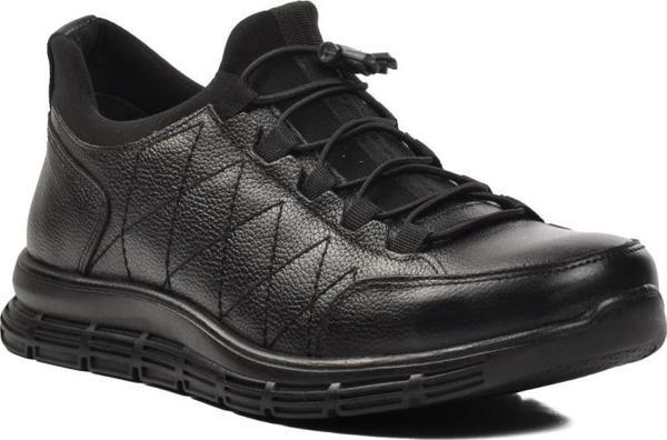 Ayakmod 103 Siyah Hakiki Deri Erkek Günlük Ayakkabı - Image 1