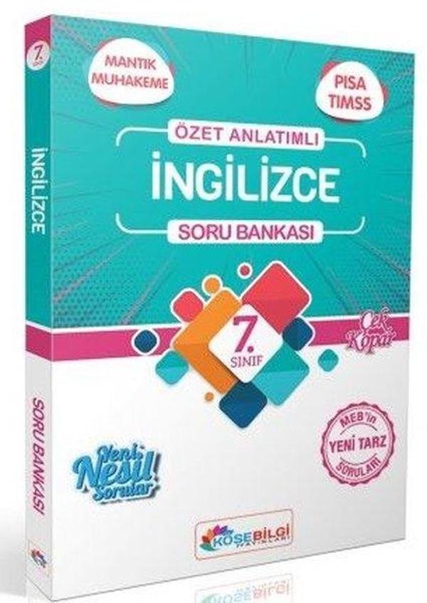 7. Sınıf İngilizce Özet Bilgili Soru Bankası  - Köşebilgi Yayınları - Image 1