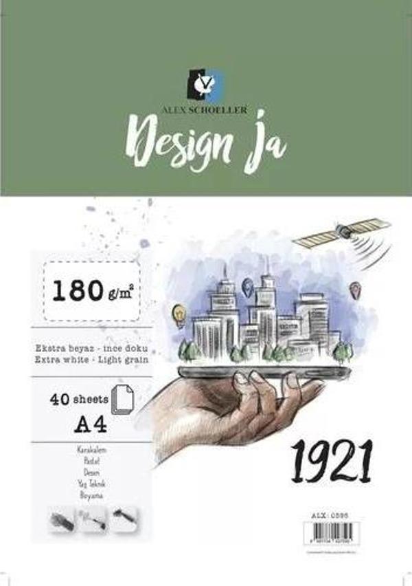 Alex Schoeller Design Ja Eskiz Çizim Defteri 180 gr A4 40 Yaprak - Image 1