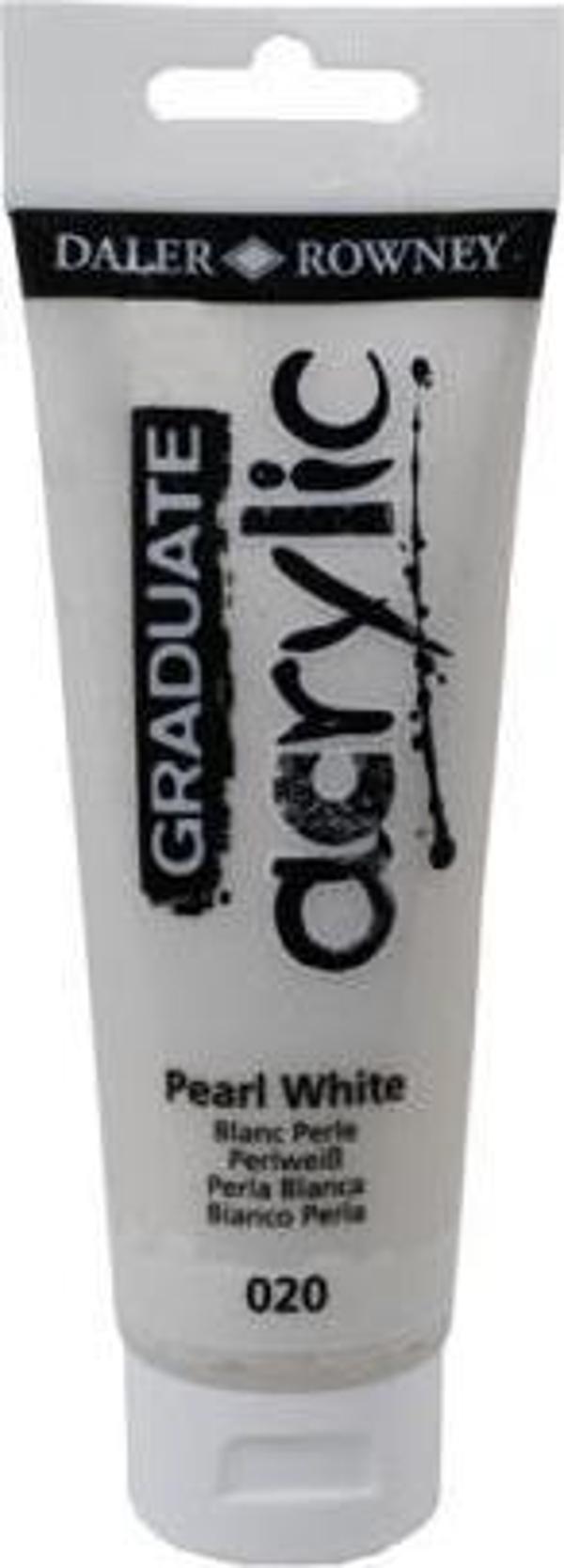 DALER ROWNEY 120 ML GRADUATE AKRİLİK BOYA 020 PEARL WHİTE - Image 1