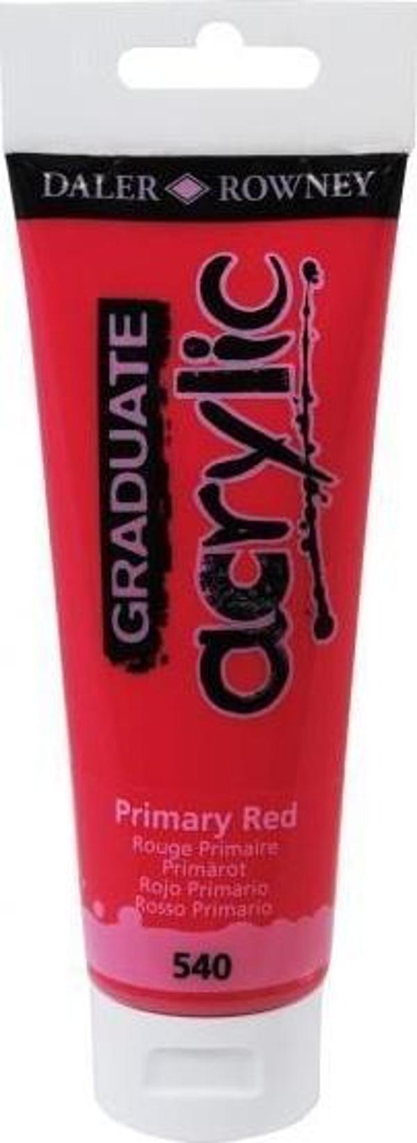 DALER ROWNEY 540 GRADUATE AKRİLİK BOYA PRİMARY RED 120 ML - Image 1