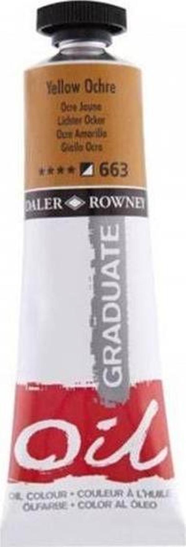 Daler Rowney 663 Graduate Yağlı Boya Oil Color 38ml Yellow Ochre - Image 1