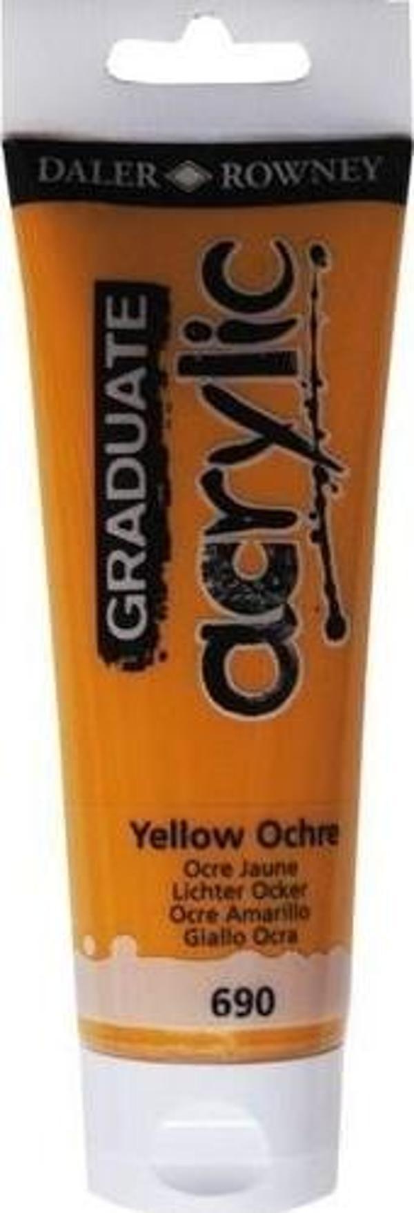 Daler Rowney Graduate Akrilik Boya 120ml Yellow Ochre - Image 1