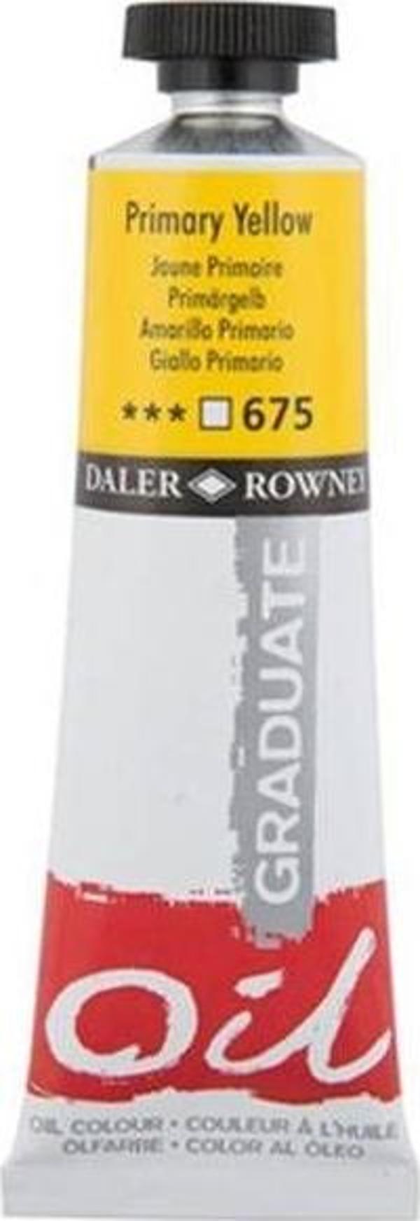 Daler Rowney Graduate Yağlı Boya 38ml 675 Primary Yellow - Image 1