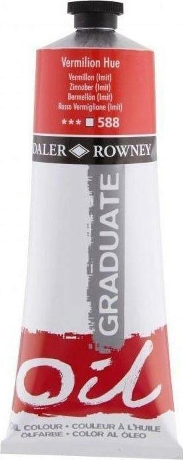 daler rowney Graduate Yağlı Boya 588 GRAD OIL 38ML VERMILION HUE - Image 1
