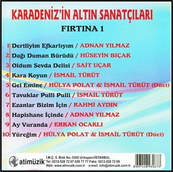 Ati Müzik Çeşitli Sanatçılar Karadenizin Sanatçıları Fırtına 1 Cd - Image 1