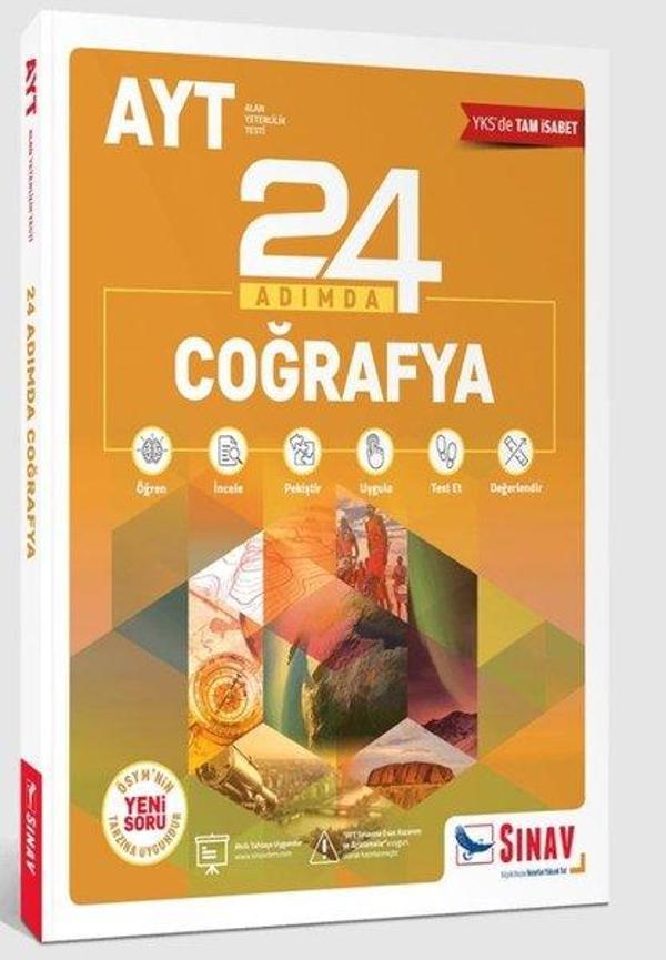 AYT 24 Adımda Coğrafya Konu Anlatımlı Soru Bankası - Sınav Dergisi Yayınları - Image 1