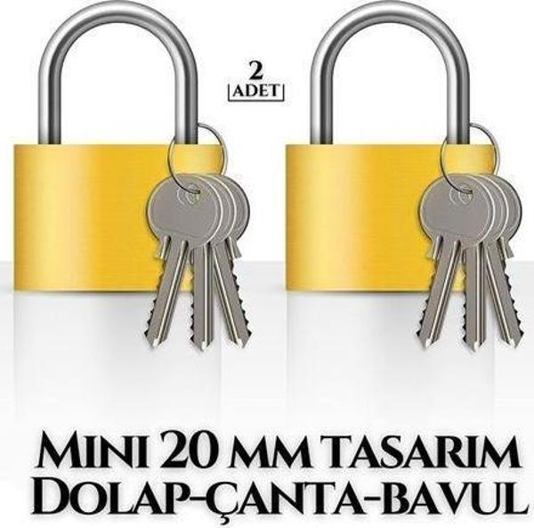 ModaCar Mini 20mm Dolap Çanta Bavul Kilidi 2 ADET  - Image 1