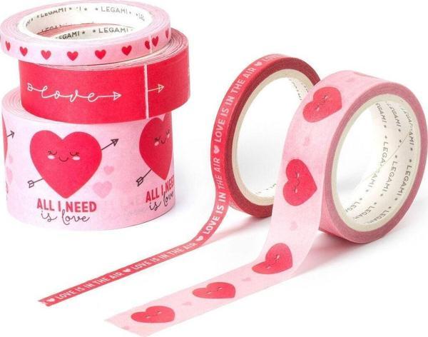 5'li Kağit Yapişkan Bant Seti Heart - Image 1